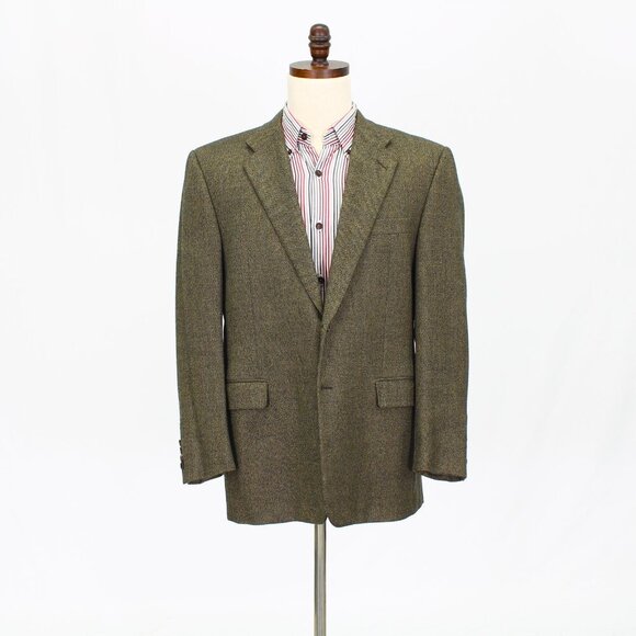 Hickey Freeman 42S Brown Solid 2-Button Sport Coat Blazer Jacket P499